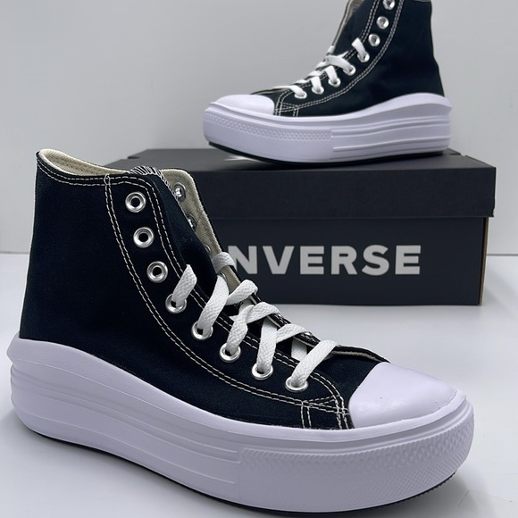 Converse WMNS CTAS MOVE HI
BLACK/NATURAL IVORY/WHITE 568497C Platforms Sneakers - Picture 15 of 16